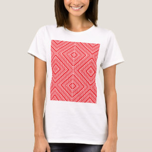 Ein symmetrisches Muster mit rot, orange und p T-Shirt