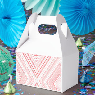 Ein symmetrisches Muster mit roten und rosa Motive Geschenkschachtel