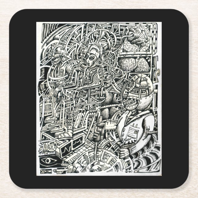 Ein Systemschock (elektrischer Stuhl) Rechteckiger Pappuntersetzer (Vorderseite)