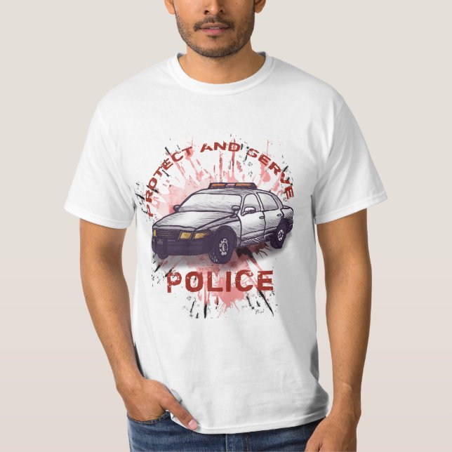 Ein T - Shirt für Polizeiwagen (Vorderseite)