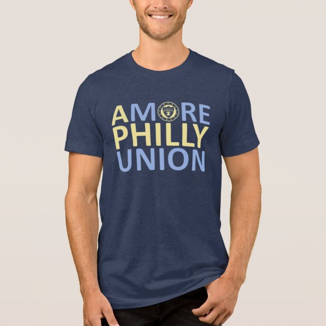Ein T - Shirt mit mehr Philly-Gewerkschaft (Marine (Vorderseite)