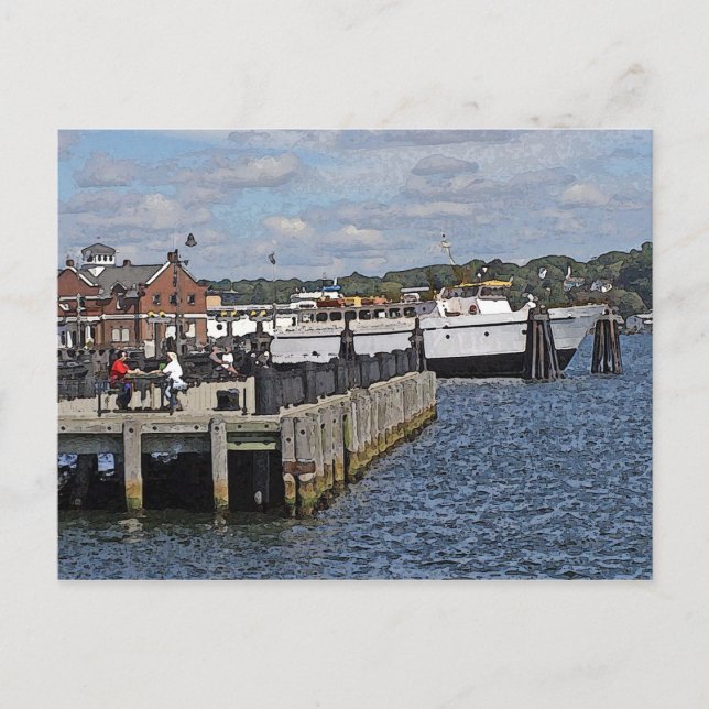 Ein Tag am Pier Postkarte (Vorderseite)