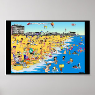 Ein Tag am Strand. Alter Orchard Strand, ich. Poster