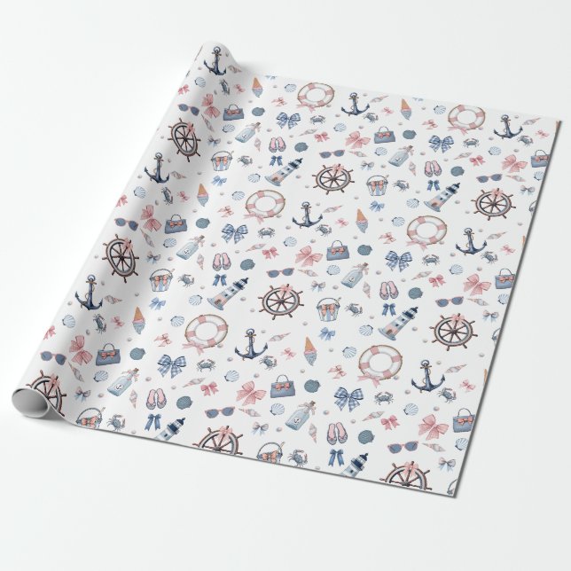 Ein Tag am Strand! Geschenkpapier (Ungerollt)
