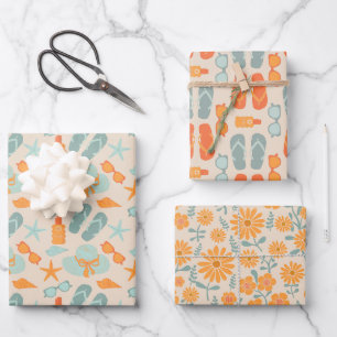 Ein Tag am Strand Geschenkpapier Set