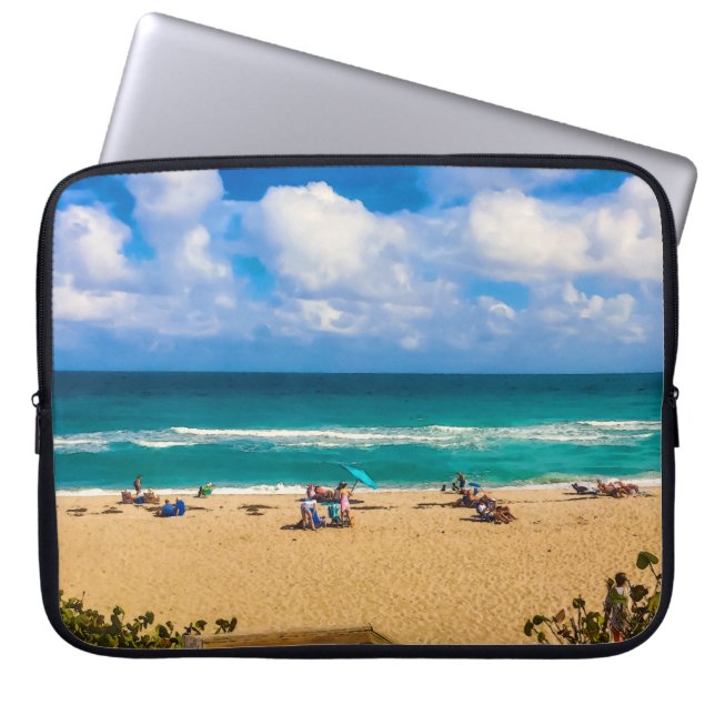 Ein Tag am Strand Laptopschutzhülle (Vorderseite)
