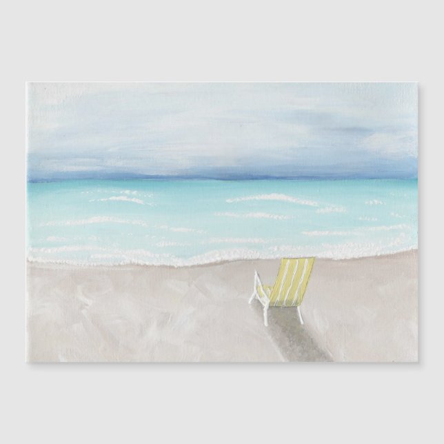 Ein Tag am Strand Magnetkarte (Vorderseite)