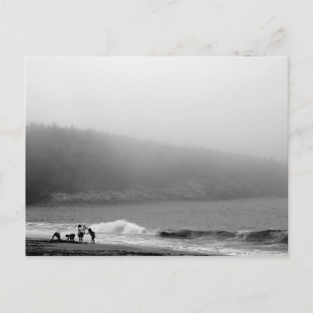Ein Tag am Strand - Maine Postkarte (Vorderseite)