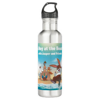 Ein Tag am Strand mit Jasper und Freunden Edelstahlflasche
