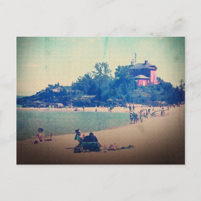 Ein Tag am Strand Postkarte (Vorderseite)