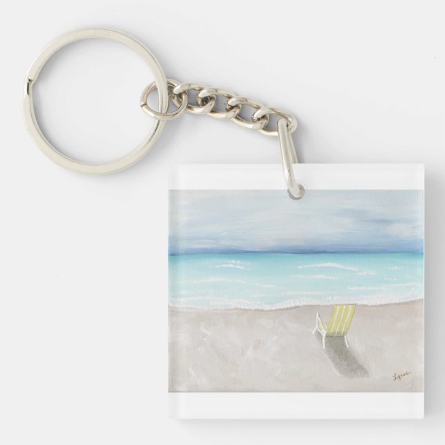 Ein Tag am Strand Schlüsselanhänger (Vorderseite)