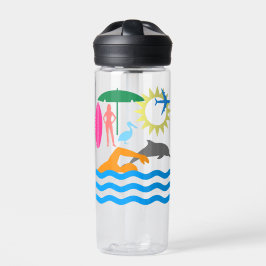 Ein Tag am Strand Trinkflasche