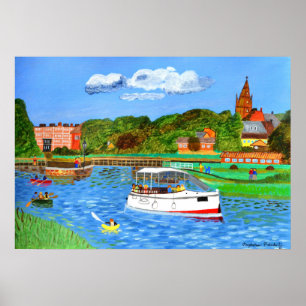 Ein Tag auf dem Flussposter Poster