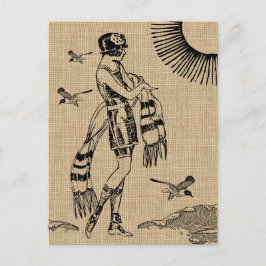 Ein Tag auf der Strandpostkarte Postkarte