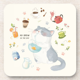 Ein Tag der Katze - Meine Katze vom Tag Getränkeuntersetzer