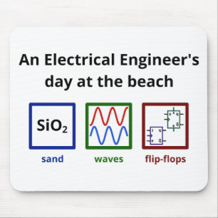 Ein Tag des Elektroingenieurs am Strand Mousepad