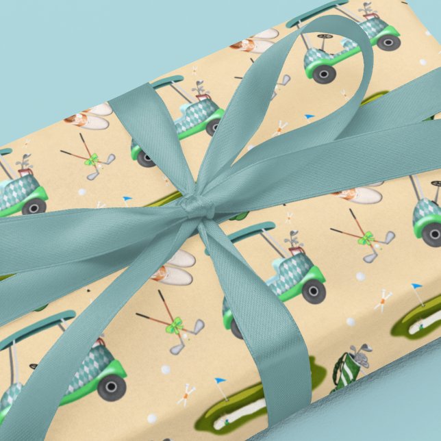 Ein Tag des Golfmusters  Geschenkpapier (Von Creator hochgeladen)