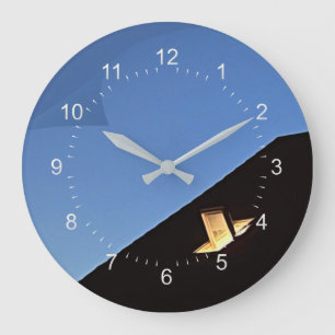 Ein Tag endet Große Wanduhr