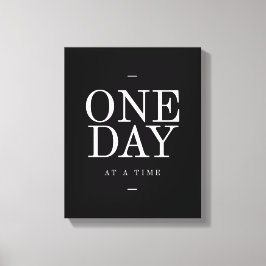 Ein Tag - Geschenk für Schüler Schwarz und Weiß Leinwanddruck