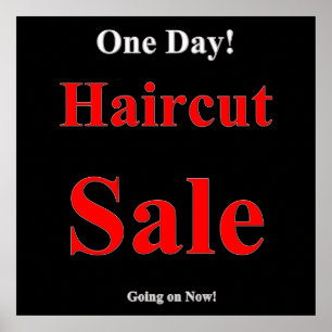 Ein Tag Haircut Verkauf Poster Matte