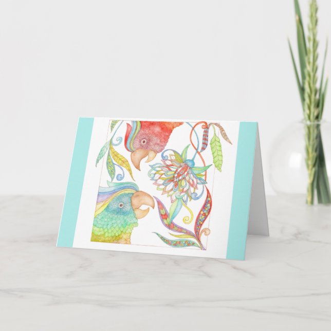 Ein Tag im Paradies "erhalten wohle" Karte in (Vorderseite)