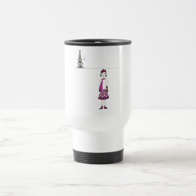 Ein Tag in Paris Frankreich Reisebecher (Mittel)