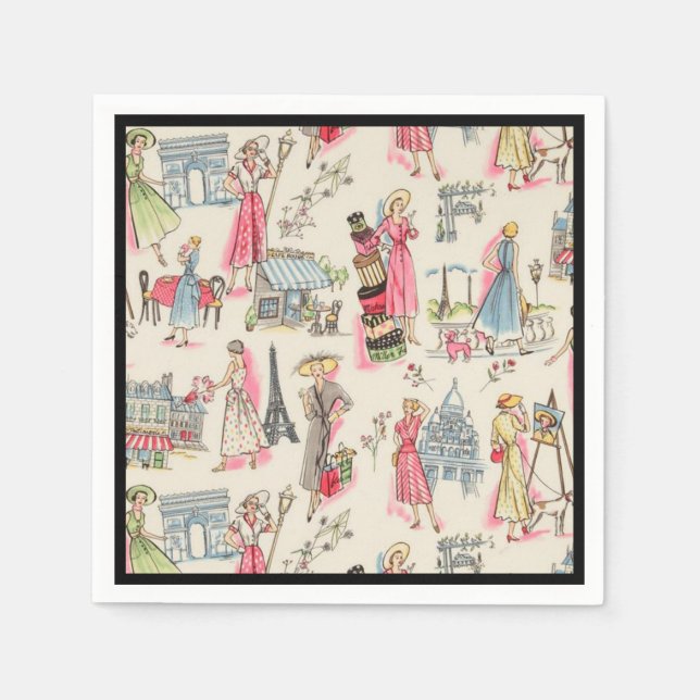 Ein Tag in Paris Serviette (Vorderseite)