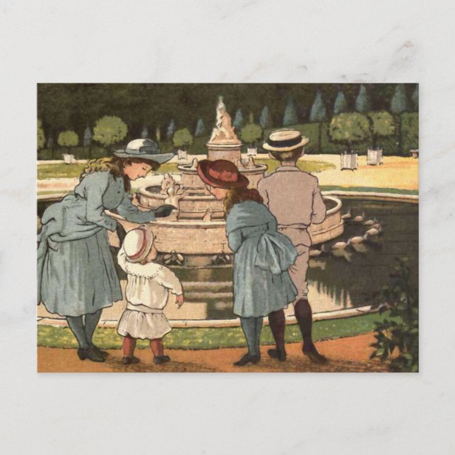 "Ein Tag in Versailles" Postkarte (Vorderseite)