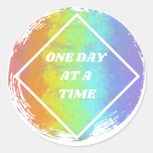 Ein Tag nach dem anderen - NA, Narkotika, anonym Runder Aufkleber