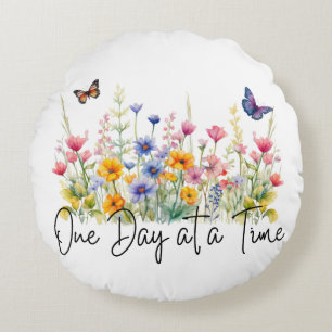 Ein Tag nach dem anderen Wildblumen für inspiriere Rundes Kissen