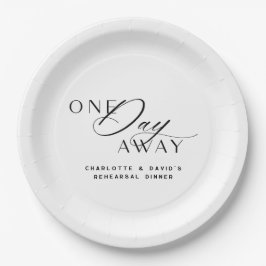 Ein Tag weg Probe Abendessen Elegante Moderne Pappteller