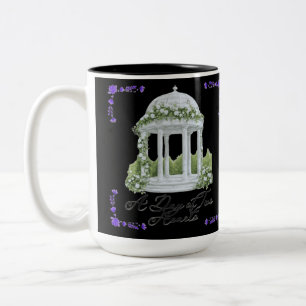 Ein Tag zweier schwarzer Herzen Zweifarbige Tasse