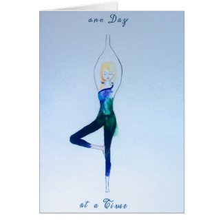 Ein Tagesauf einmal Yoga-Aquarell