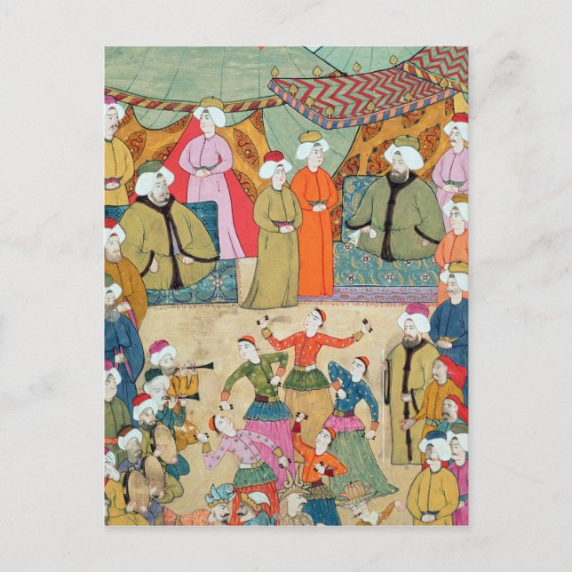 Ein Tanz für das Vergnügen von Sultan Ahmet III Postkarte (Vorderseite)