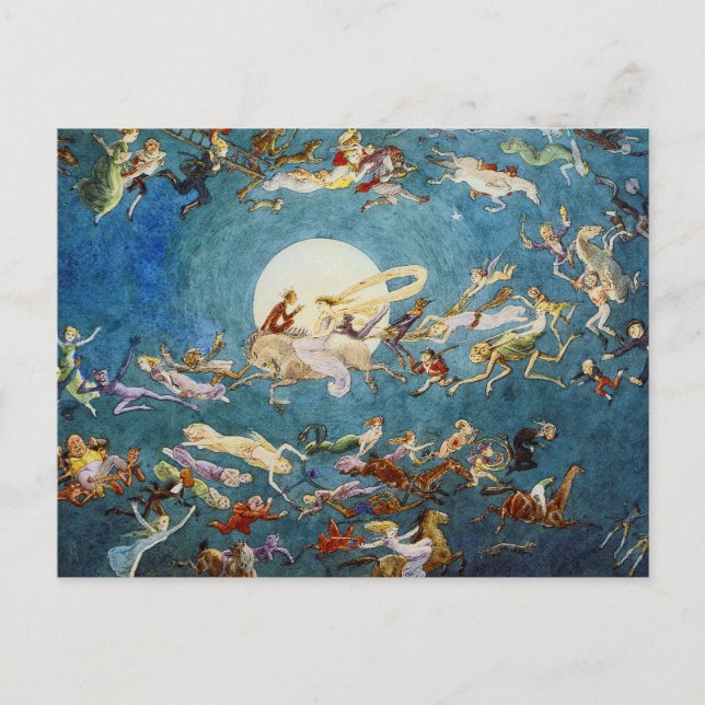 Ein Tanz rund um den Mond Postkarte (Vorderseite)