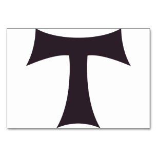 Ein Tau-Kreuz Antoniuskreuz Tischnummer