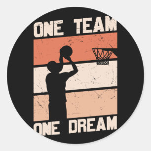 Ein Team One Dream Runder Aufkleber