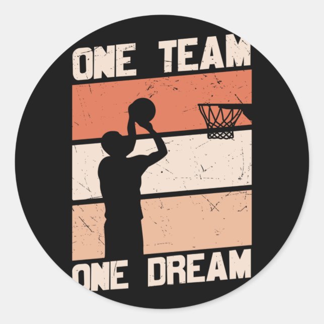 Ein Team One Dream Runder Aufkleber (Vorderseite)