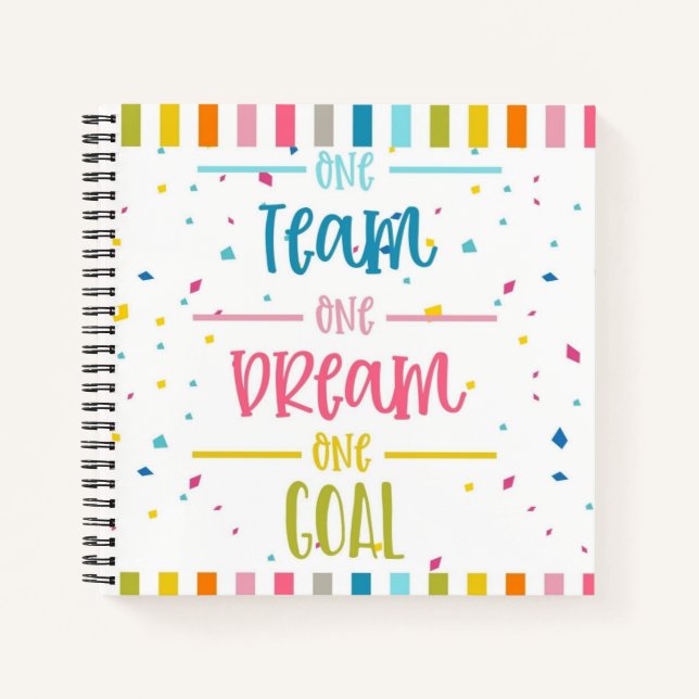 ein Team und ein Traum Notizbuch (Vorderseite)