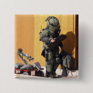 Ein Techniker Button