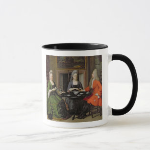Ein Tee-Party (Öl auf Leinwand) Tasse