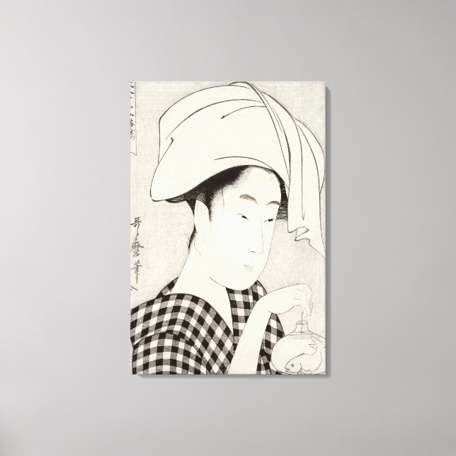 Ein Teehaus in Ryogoku Leinwanddruck (Vorderseite)