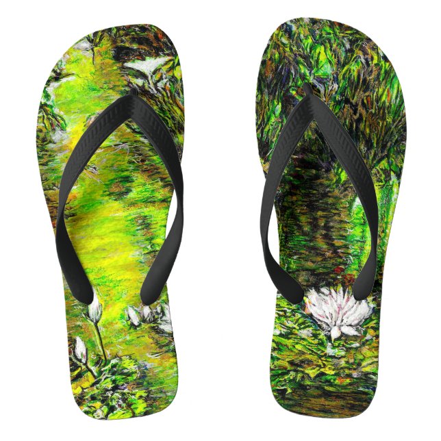 Ein Teich mit unreinen Gedanken Flip Flops (Fußbett)