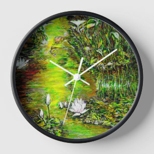 Ein Teich mit unreinen Gedanken Uhr