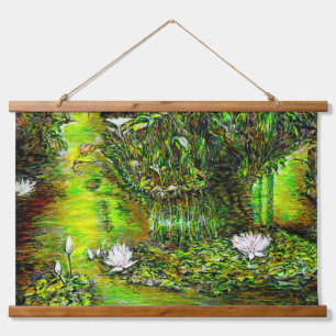 Ein Teich mit unreinen Gedanken Wandteppich Mit Holzrahmen