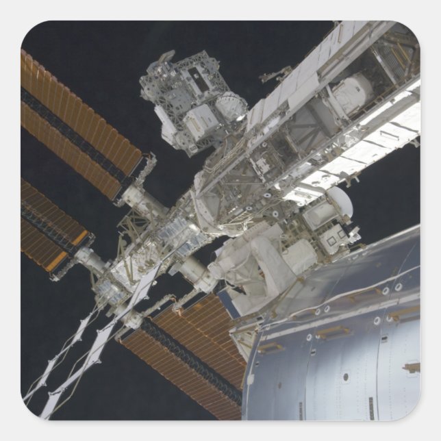 Ein Teil der Internationalen Raumstation 3 Quadratischer Aufkleber (Vorderseite)