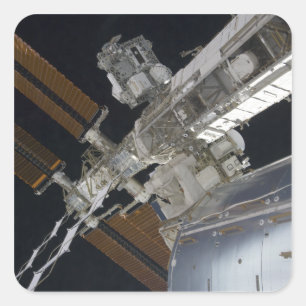 Ein Teil der internationalen Weltraumstation 3 Quadratischer Aufkleber