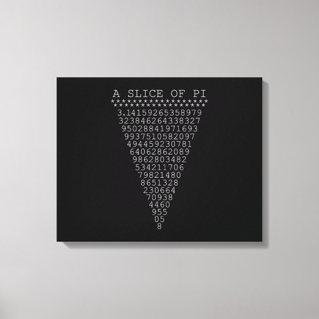 Ein Teil der Pi-Ziffern Leinwanddruck (Vorderseite)