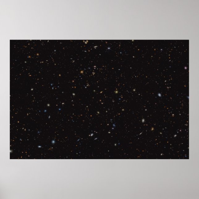 Ein Teil des Himmels mit über 45.000 Galaxien ist  Poster (Vorne)