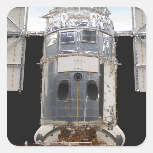 Ein Teil des Hubble-Weltraumteleskops Quadratischer Aufkleber (Vorderseite)